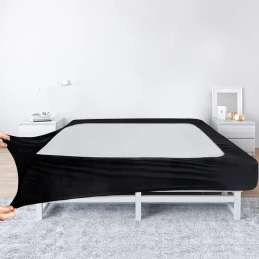 Box Spring Cover King Size - Black Jersey Knit and Stretchy Wrap Around 4 Sides of The Box Spring Alternative for Bed Skirt Ult
Box Spring Cover King Size - Black Jersey Knit and Stretchy Wrap Around 4 Sides of The Box Spring Alternative for Bed Skirt Ult