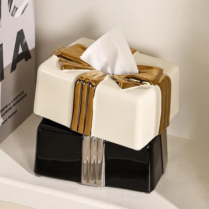 Creative Ceramic Tissue Box Cover Bowknot Relief Home Living Room Tissue Paper Organizer Gold Plated Office Desktop Paper Boxes
Creative Ceramic Tissue Box Cover Bowknot Relief Home Living Room Tissue Paper Organizer Gold Plated Office Desktop Paper Boxes