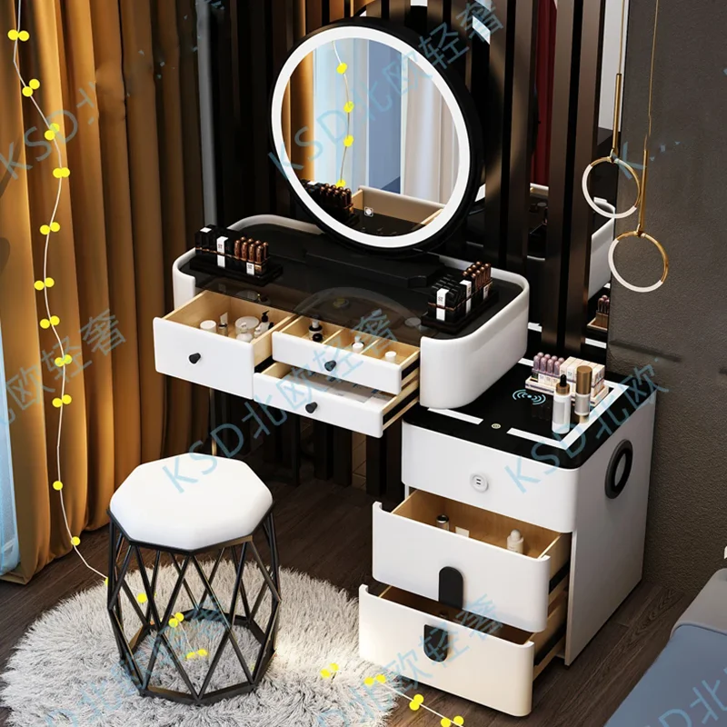 Drawers Girl Vanity Table Cosmetics Women Luxury Mobile Living Room Dressing Table Bedroom Penteadeira Lounge Suite Furniture
Drawers Girl Vanity Table Cosmetics Women Luxury Mobile Living Room Dressing Table Bedroom Penteadeira Lounge Suite Furniture