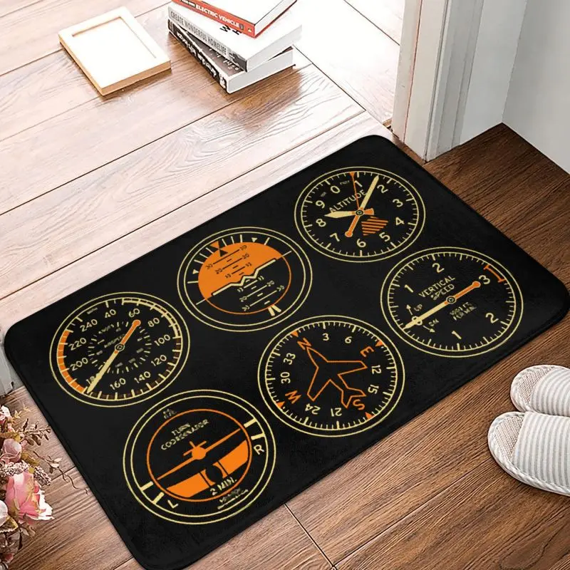 Custom Cockpit Six Dials Flight Simulator Pilot Doormat Anti-Slip Kitchen Bath Mat Living Room Door Floor Entrance Carpet Rug
Custom Cockpit Six Dials Flight Simulator Pilot Doormat Anti-Slip Kitchen Bath Mat Living Room Door Floor Entrance Carpet Rug
