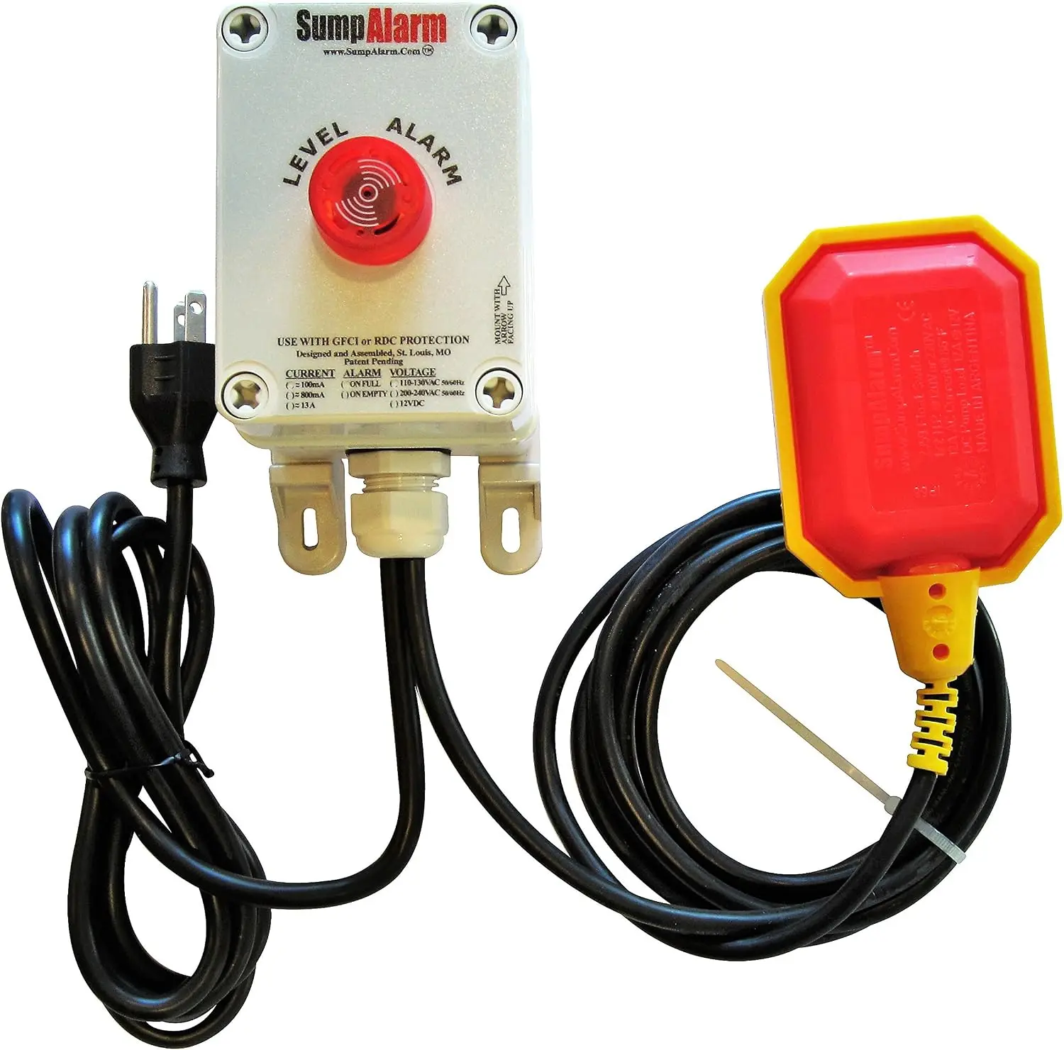 High Water Alarm for Sump Pump & Septic Water - Weatherproof 90dB Audible Alarm with 10ft Float Switch for Indoor & Outdoor Use
High Water Alarm for Sump Pump & Septic Water - Weatherproof 90dB Audible Alarm with 10ft Float Switch for Indoor & Outdoor Use