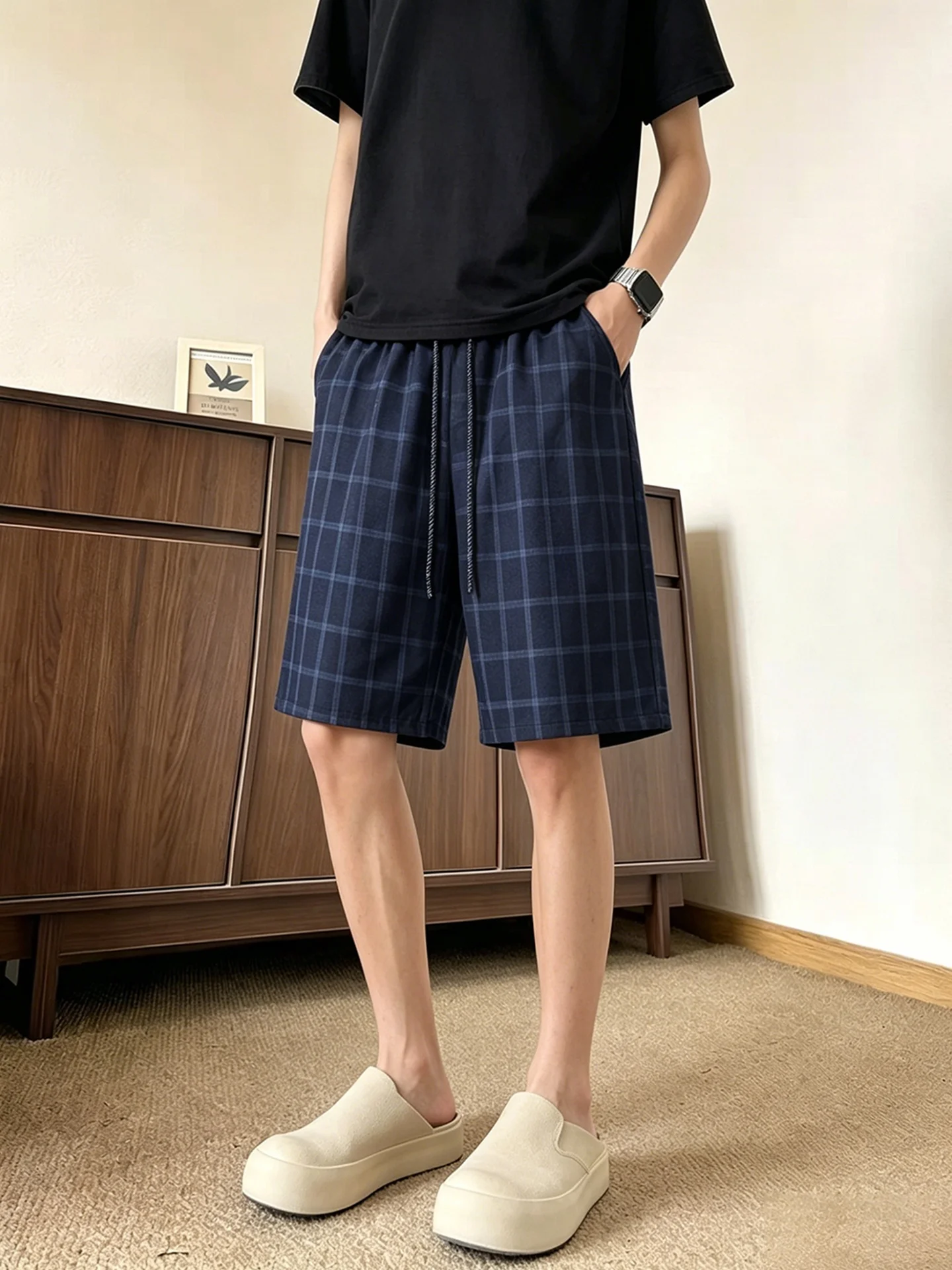 Summer Casual Loose Men's Plaid Shorts Fitness Training Beachwear Comfortable Breathable Fashionable Teenagers' Mid-Waist
Summer Casual Loose Men's Plaid Shorts Fitness Training Beachwear Comfortable Breathable Fashionable Teenagers' Mid-Waist