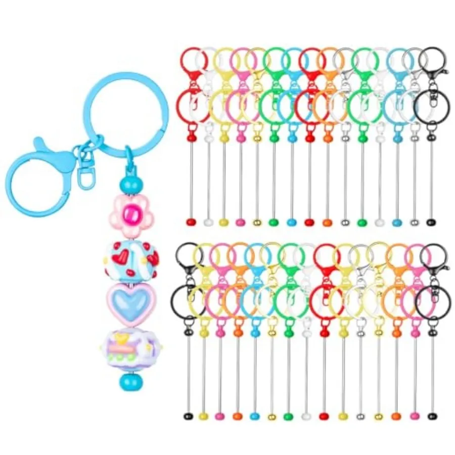 30pcs Beadable Keychains Keychain Bulk kit Cute Blank Bead Keychain Strip DIY Men's and Women's Making Supplies Crafts, Jewelry
30pcs Beadable Keychains Keychain Bulk kit Cute Blank Bead Keychain Strip DIY Men's and Women's Making Supplies Crafts, Jewelry