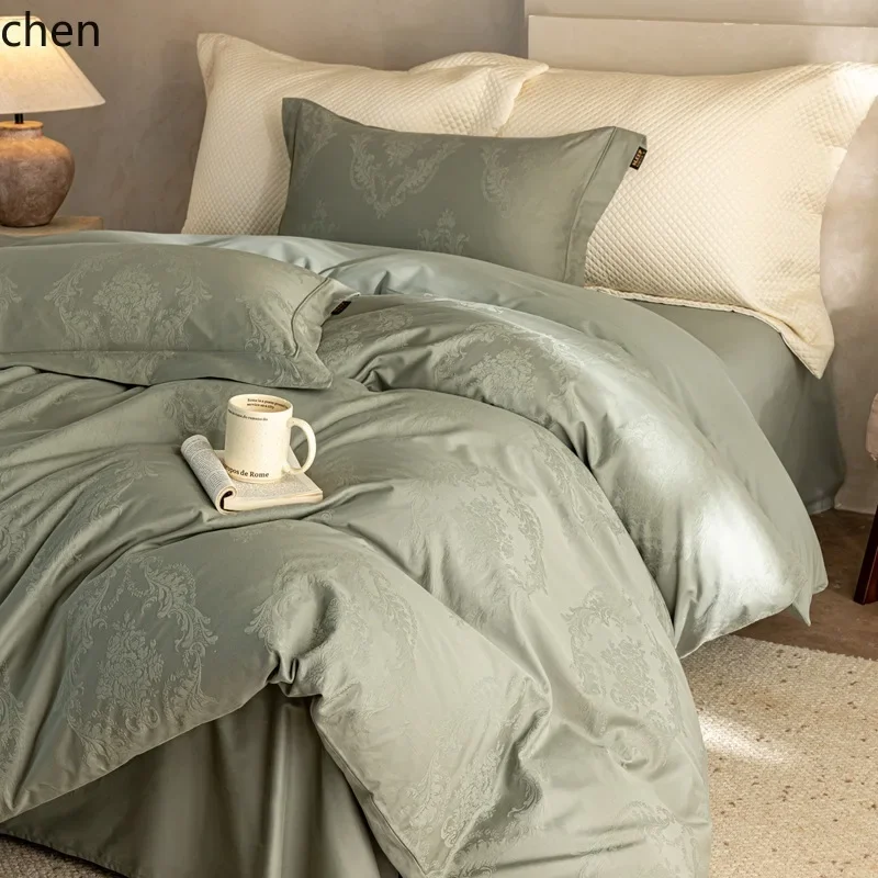 JF all-cotton satin jacquard four-piece set, pure cotton duvet cover and bed sheet jacquard four-piece set
JF all-cotton satin jacquard four-piece set, pure cotton duvet cover and bed sheet jacquard four-piece set