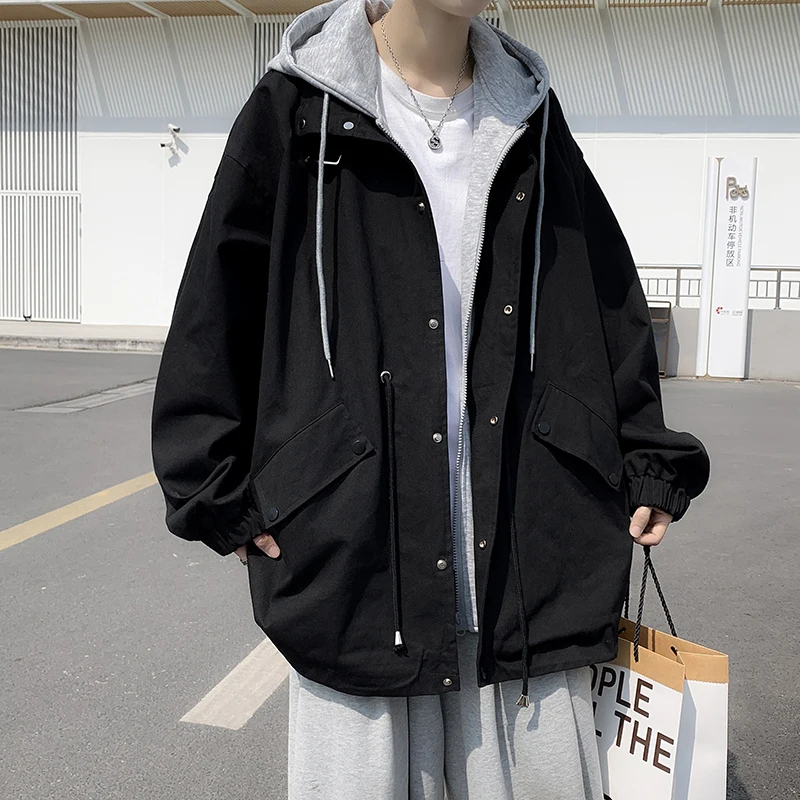 Spring Top Quality Hooded Winter New High Street Oversize Coat Men's Long Sleeve Loose Jacket Trend Waterproof Windproof B128
Spring Top Quality Hooded Winter New High Street Oversize Coat Men's Long Sleeve Loose Jacket Trend Waterproof Windproof B128