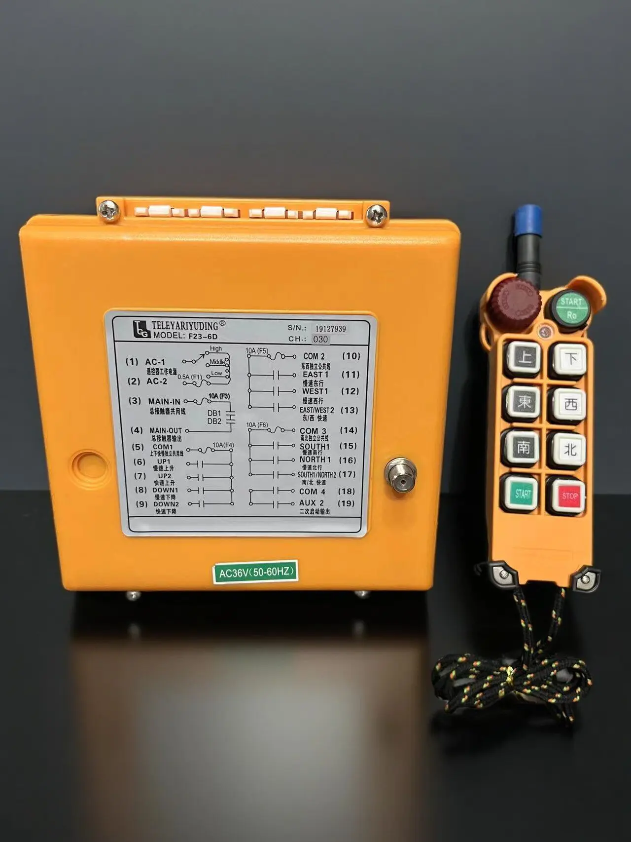 Yuding Yarui F23-6D driving crane European MD two-speed electric hoist industrial wireless remote control
Yuding Yarui F23-6D driving crane European MD two-speed electric hoist industrial wireless remote control