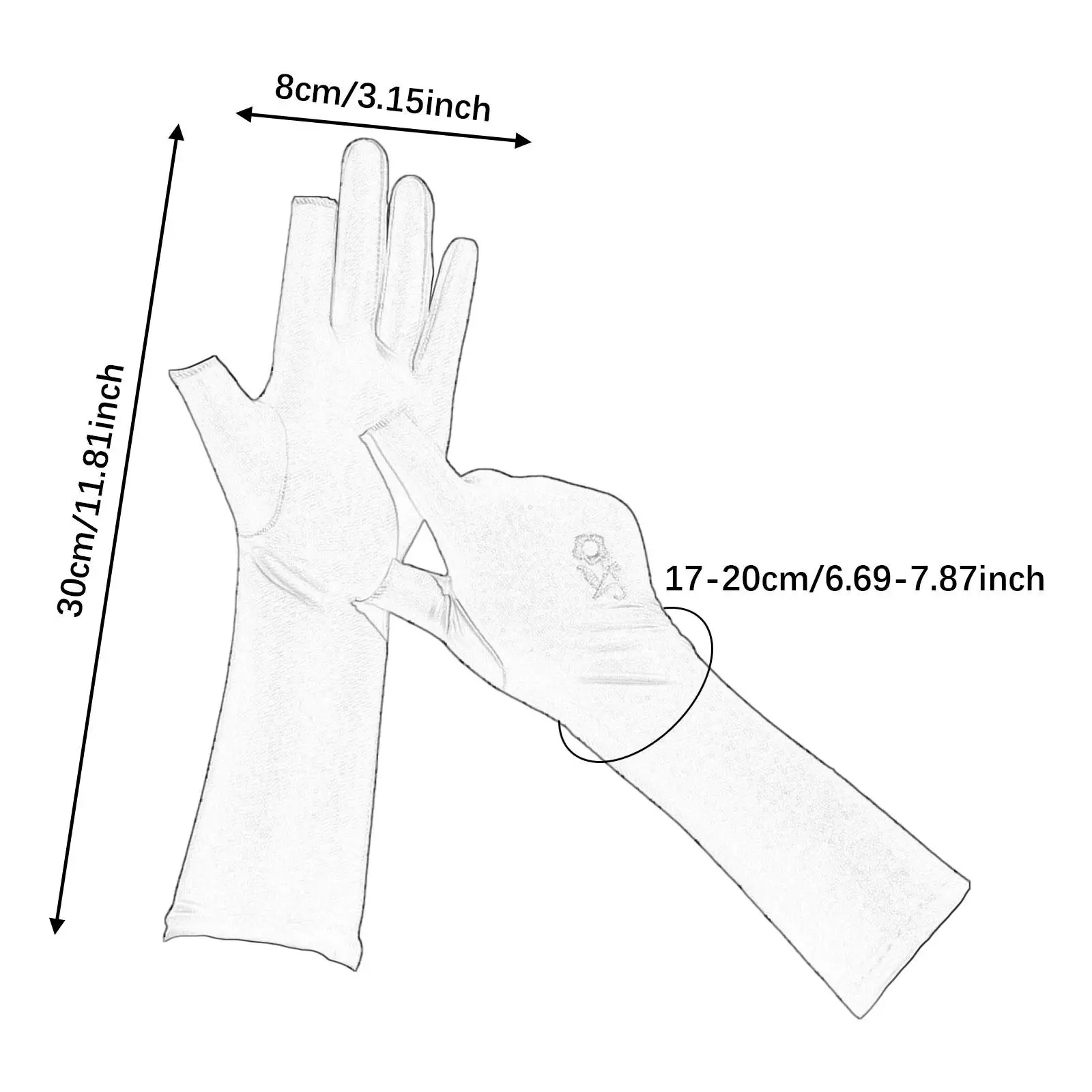 Women's Sunblock Gloves for Summer Use with Extended Wrist Design
Women's Sunblock Gloves for Summer Use with Extended Wrist Design
