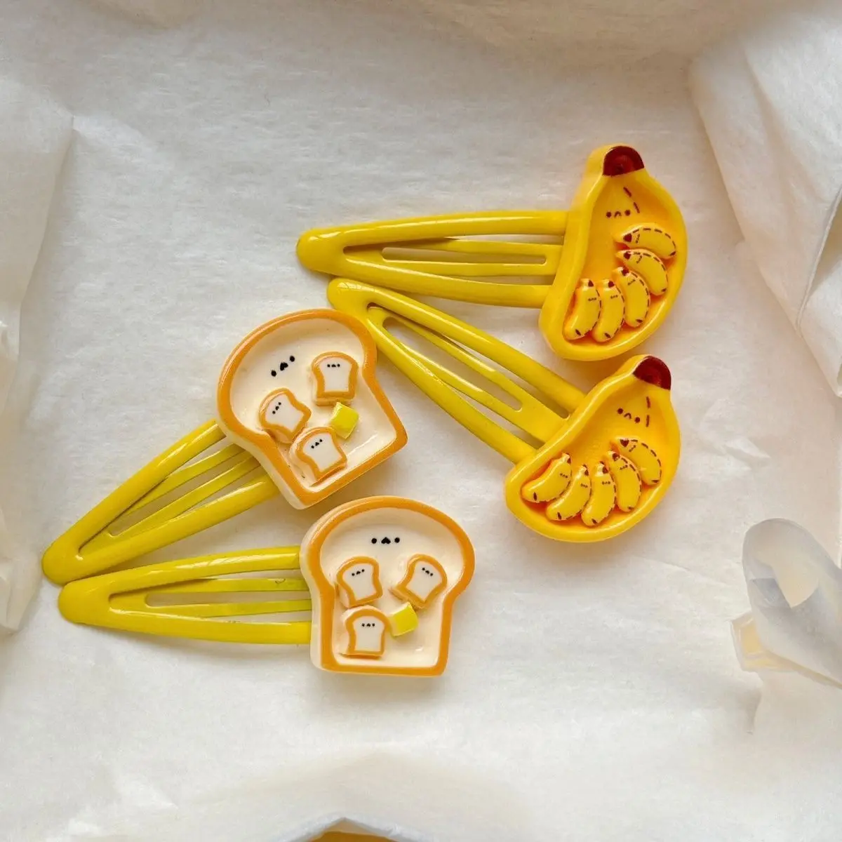 Kawaii Food Hair Clip Banana Toast Snap Clip Cute Cartoon Bang Clip for Women Kids Hair Accessories Fun Novelty Barrettes 
Kawaii Food Hair Clip Banana Toast Snap Clip Cute Cartoon Bang Clip for Women Kids Hair Accessories Fun Novelty Barrettes