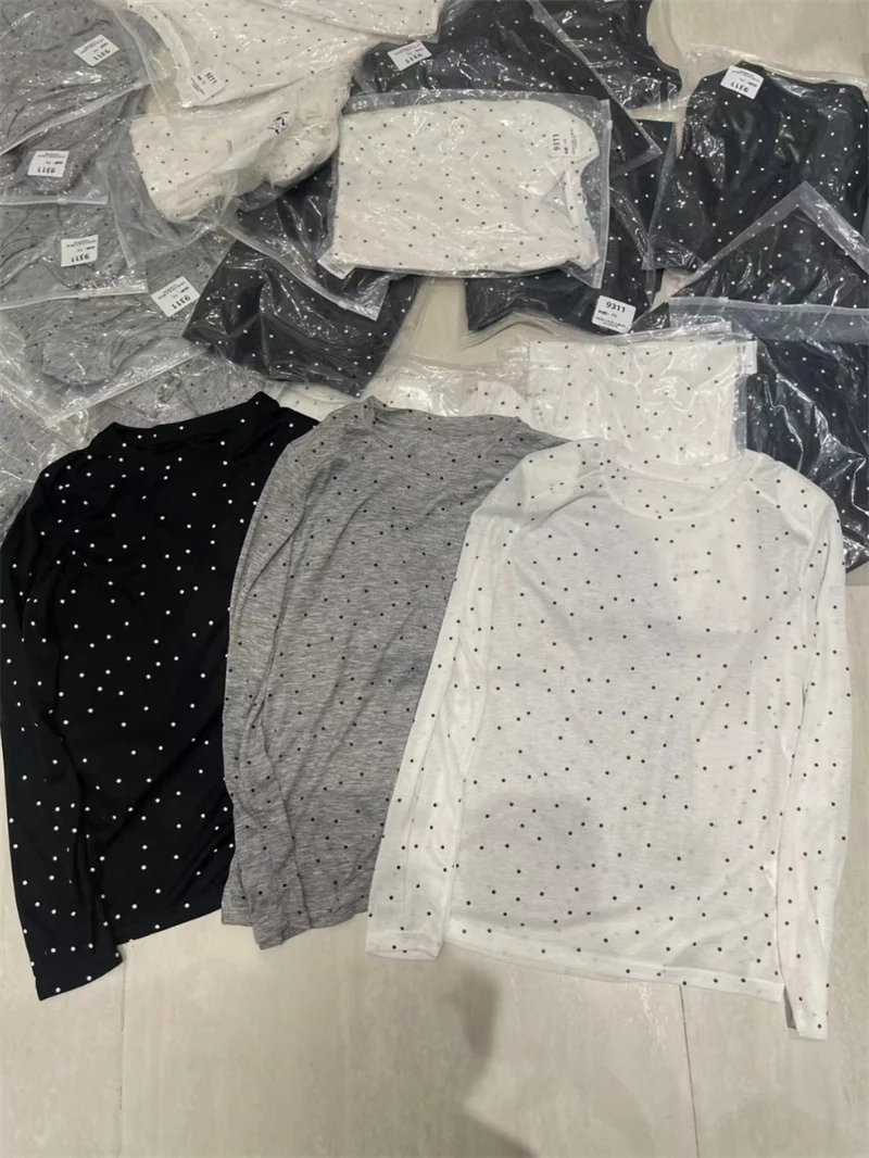 Summer New Polka Dot Loose Long Sleeve round Neck Comfortable Base Shirt Women's Sun Protection Fashion Korean Style Commute
Summer New Polka Dot Loose Long Sleeve round Neck Comfortable Base Shirt Women's Sun Protection Fashion Korean Style Commute