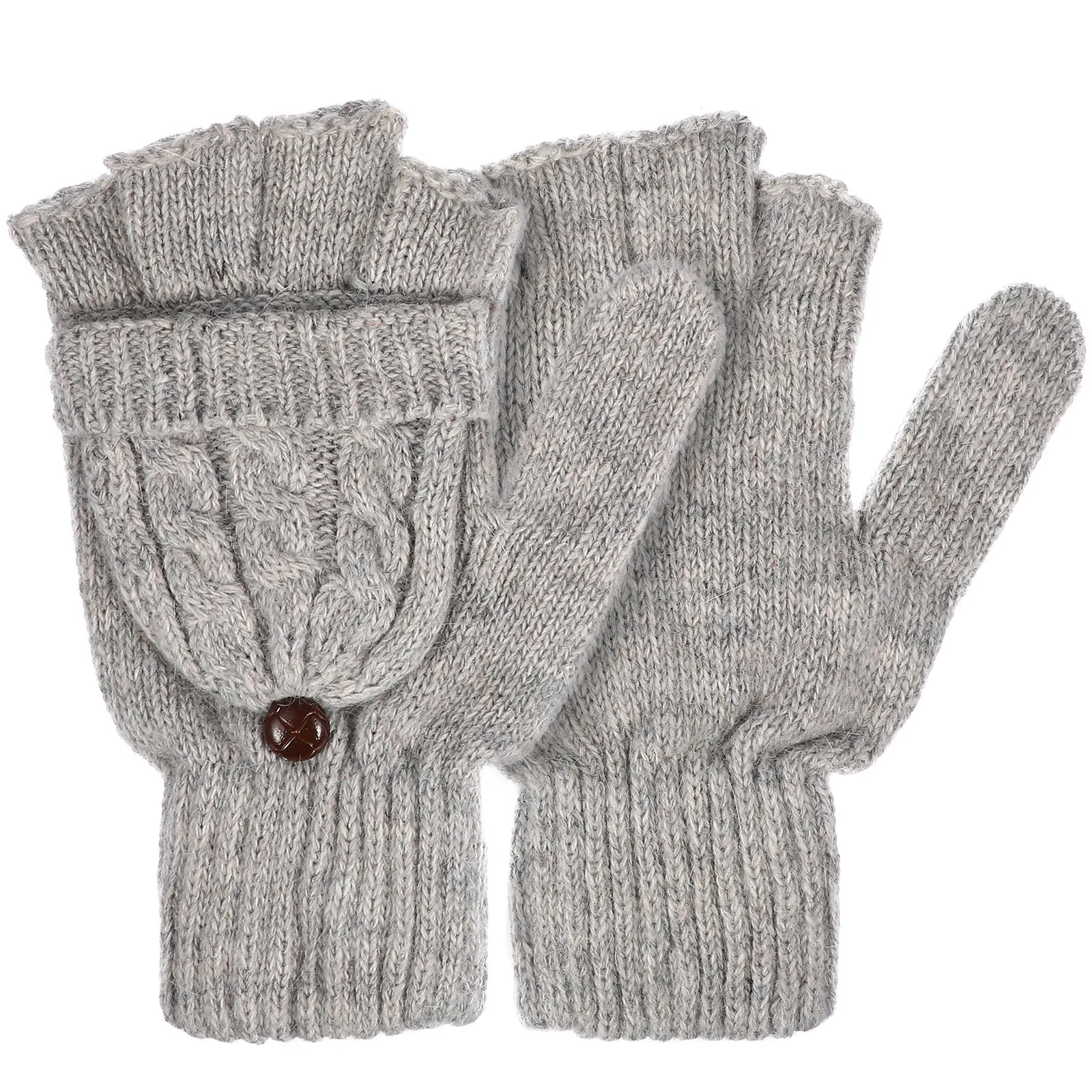 1Pair Women Convertible Mittens Wool Winter Gloves with Fold-Back Finger Flaps for Driving Running Typing Texting Outdoor
1Pair Women Convertible Mittens Wool Winter Gloves with Fold-Back Finger Flaps for Driving Running Typing Texting Outdoor