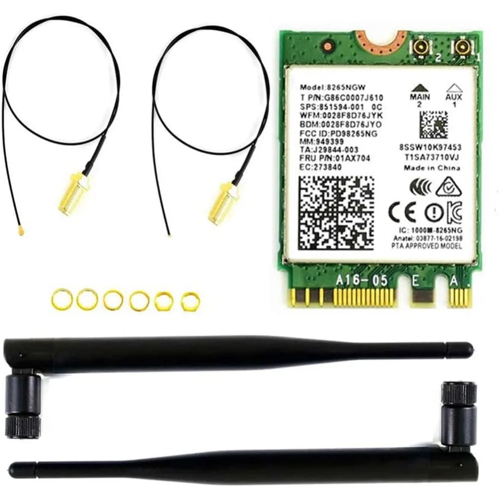 US Shipping AC8265 Wireless NIC Module 2.4GHz 5GHz Dual Band WiFi Bluetooth 4.2 for Jetson Orin Nano NX
US Shipping AC8265 Wireless NIC Module 2.4GHz 5GHz Dual Band WiFi Bluetooth 4.2 for Jetson Orin Nano NX