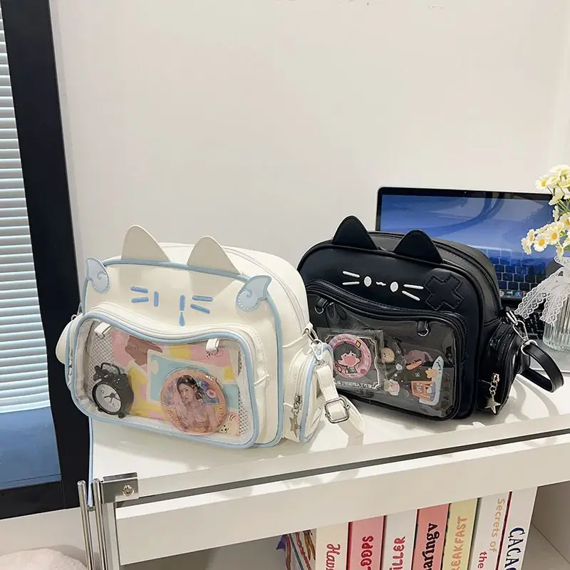 Women's Fashion Backpacks Y2K Korean Japan Kawaii Cat Ita Bag PU Cute Girls Transparent Pocket Aesthetic Shoulder Crossbody Bags
Women's Fashion Backpacks Y2K Korean Japan Kawaii Cat Ita Bag PU Cute Girls Transparent Pocket Aesthetic Shoulder Crossbody Bags
