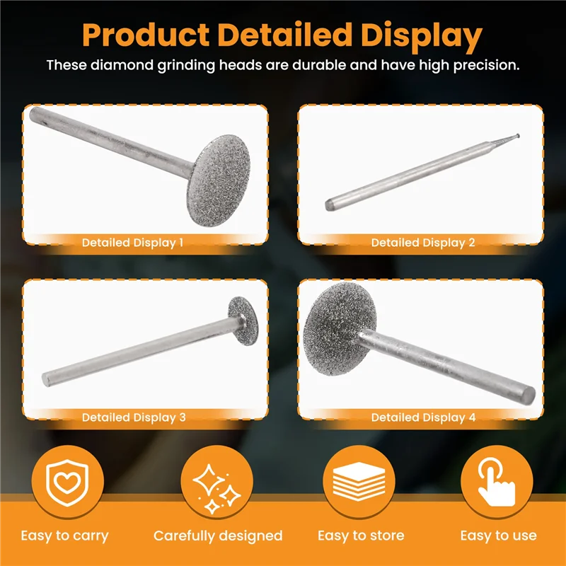 B03C-14PCS Diamond Stone Grinding Bits - 3/32 Inch Shank For The Customizer, High-Precision Rotary Tool Accessories
B03C-14PCS Diamond Stone Grinding Bits - 3/32 Inch Shank For The Customizer, High-Precision Rotary Tool Accessories