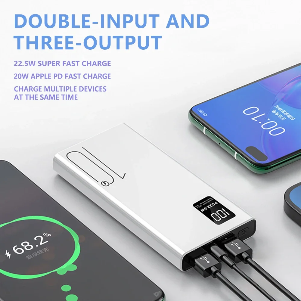 power bank 22.5W Super Fast Charge 20000mA High Capacity PD Flash Charge Outdoor Mobile Power Supply
power bank 22.5W Super Fast Charge 20000mA High Capacity PD Flash Charge Outdoor Mobile Power Supply