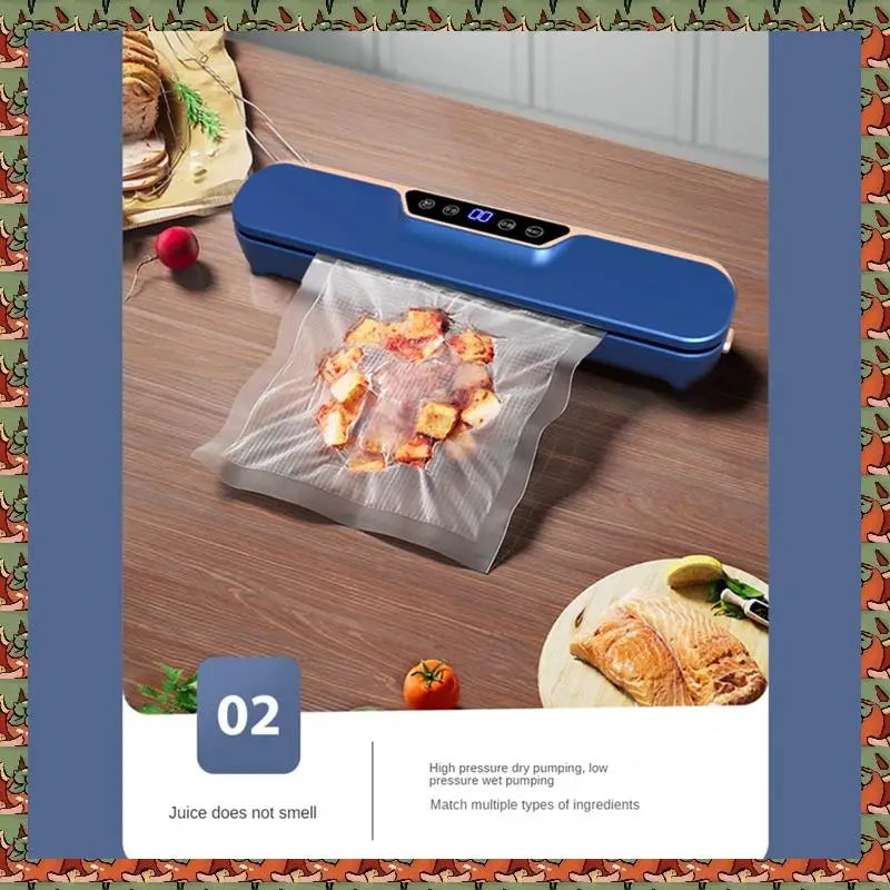 Vacuum Food Sealer Vacuum Sealer Machine LED Display Food Automatic Commercial Household Sealer+10 Bags EU Plug
Vacuum Food Sealer Vacuum Sealer Machine LED Display Food Automatic Commercial Household Sealer+10 Bags EU Plug