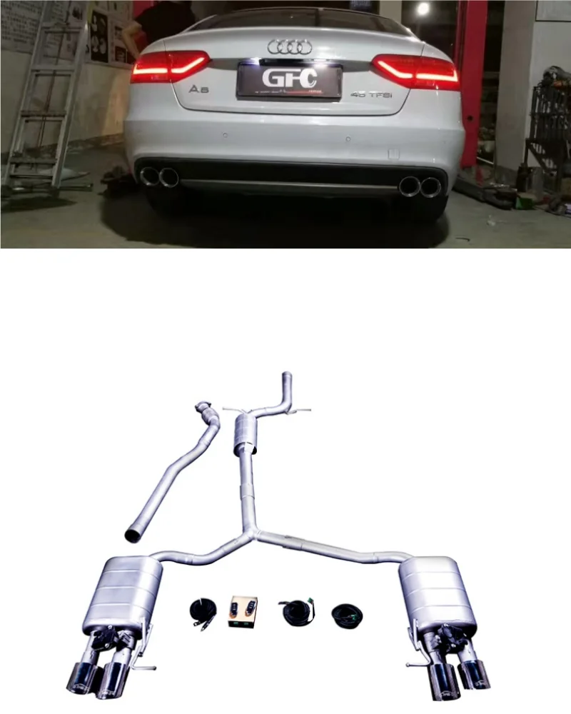 【 Customized Product 】 Applicable to Audi A5 2.0T B8 Catback+ Drain pipe with valve exhaust system from 2009 to 2016
【 Customized Product 】 Applicable to Audi A5 2.0T B8 Catback+ Drain pipe with valve exhaust system from 2009 to 2016