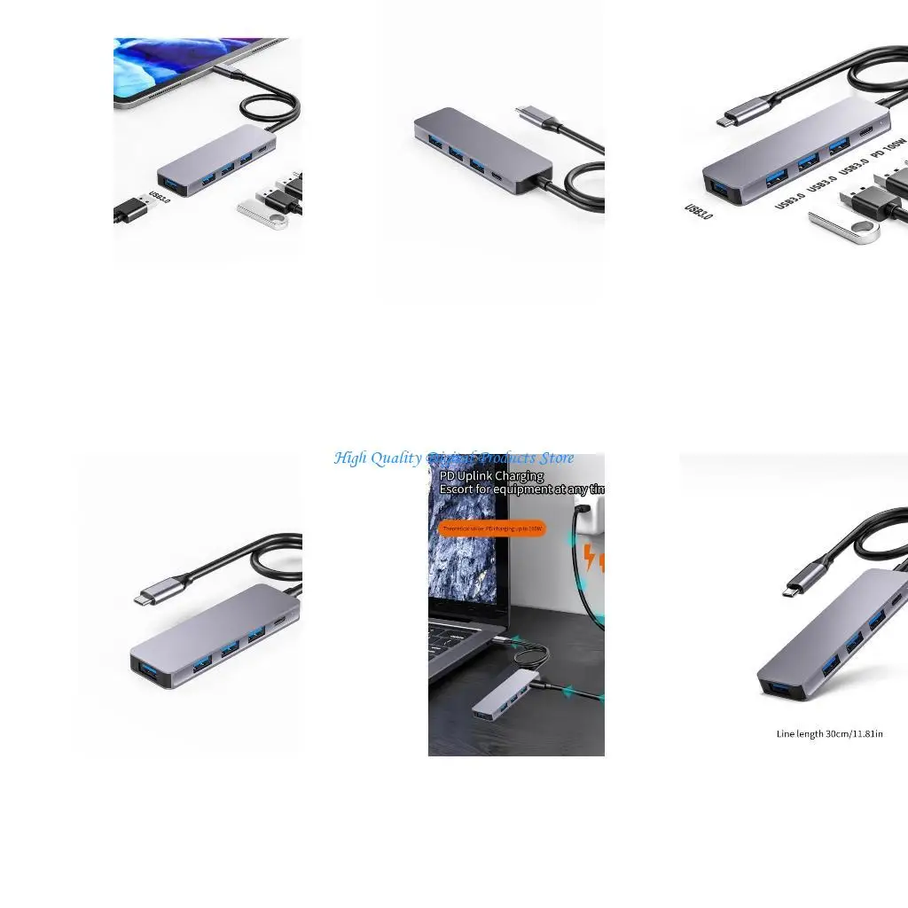 U2JE 4 Ports Aluminum Alloy USB Hub with 4 USB3.0 TypeC Adapter 5Gbps 100W TypeC Charging for Type C and USB Devices
U2JE 4 Ports Aluminum Alloy USB Hub with 4 USB3.0 TypeC Adapter 5Gbps 100W TypeC Charging for Type C and USB Devices