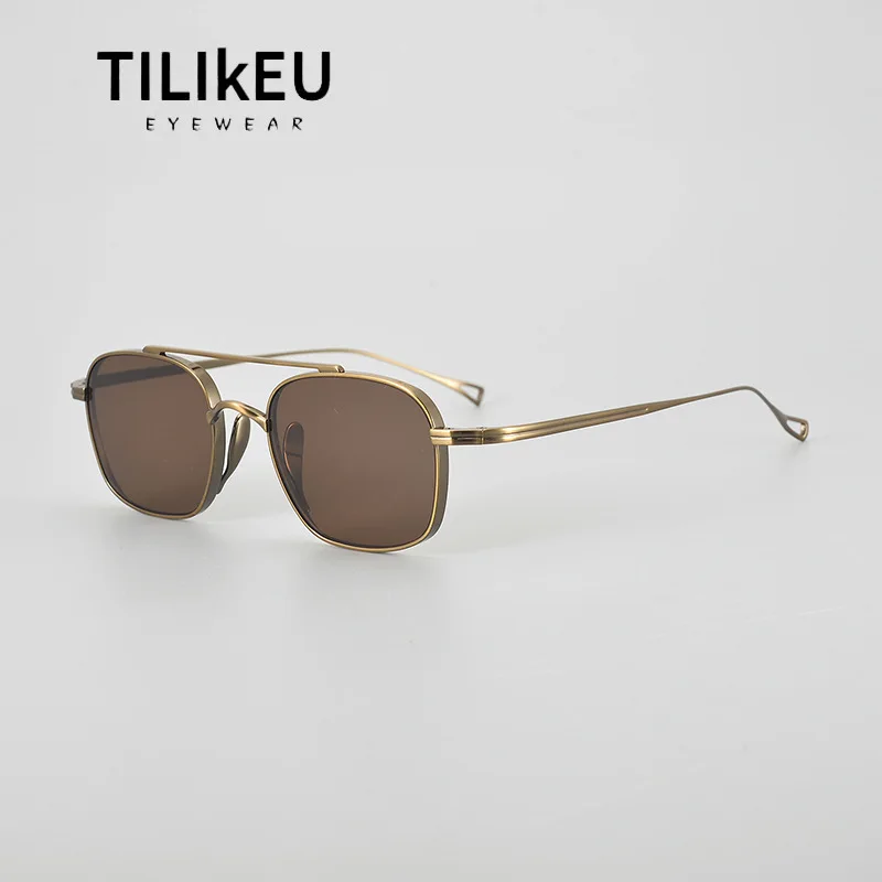 Japanese Handmade Spectacle Super Light Pure Titanium Double Bridge Sunglasses Men Women Retro Pilot Prescription Glasses Frames
Japanese Handmade Spectacle Super Light Pure Titanium Double Bridge Sunglasses Men Women Retro Pilot Prescription Glasses Frames