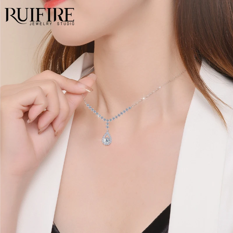 RUIFIRE D VVS1 Moissanite Waterdrop Pendant Necklace S925 Sterling Silver Luxury Female Vintage Engagement Wedding Jewelry
RUIFIRE D VVS1 Moissanite Waterdrop Pendant Necklace S925 Sterling Silver Luxury Female Vintage Engagement Wedding Jewelry