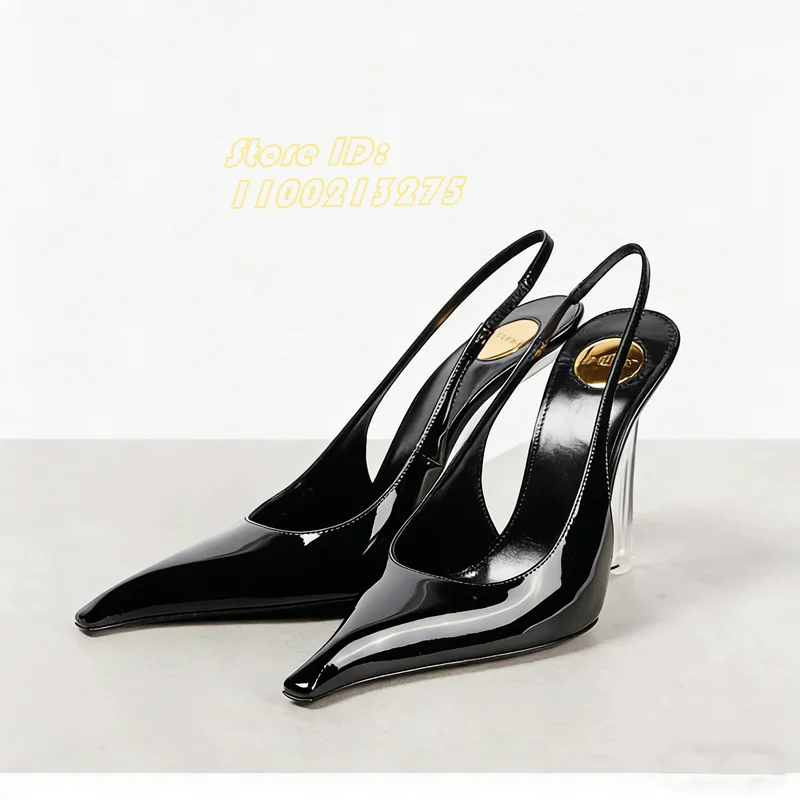 Прозрачные туфли-лодочки из ПВХ с ремешком на пятке, сексуальные, с острым носком, без застежки, неглубокие, коричневые, белые, черные, из лакированной кожи, коллекция Runway 2026, весенние туфли
Прозрачные туфли-лодочки из ПВХ с ремешком на пятке, сексуальные, с острым носком, без застежки, неглубокие, коричневые, белые, черные, из лакированной кожи, коллекция Runway 2026, весенние туфли