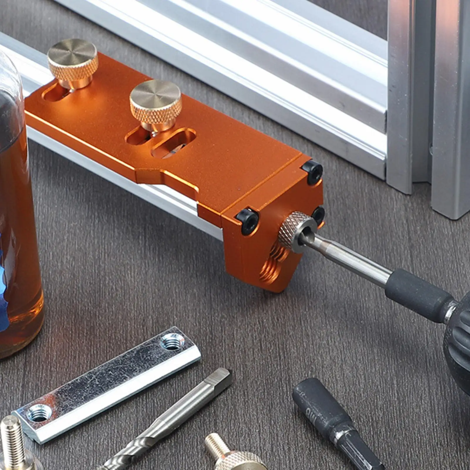 Aluminum Extrusion Drill Guide Drill Jig Precise Positioning Cutter Professional Tapping Assistant Railing For Fabrication
Aluminum Extrusion Drill Guide Drill Jig Precise Positioning Cutter Professional Tapping Assistant Railing For Fabrication