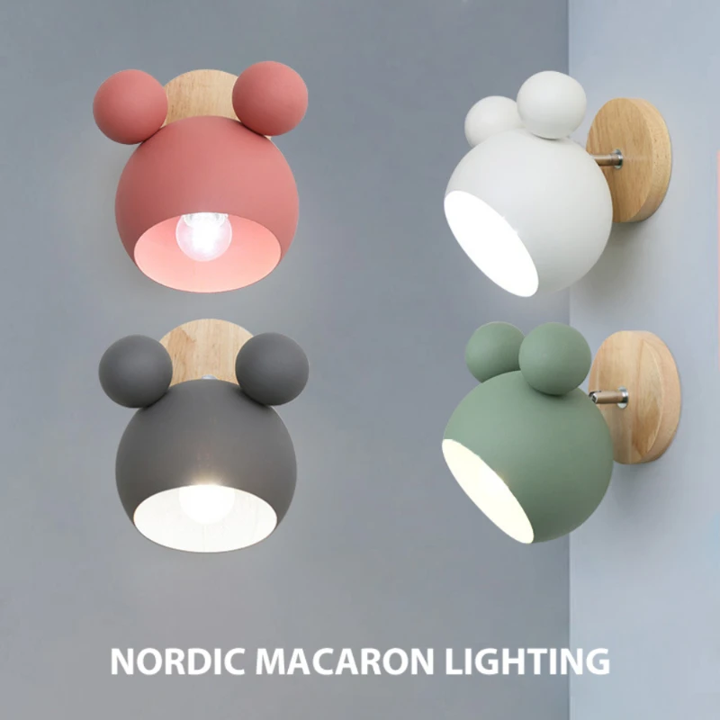 Modern Cartoon Mickey Wall Lamps Styling Coloful Wall Sconces Kitchen Restaurant Macaroon Decorative Bedside Lamp E27
Modern Cartoon Mickey Wall Lamps Styling Coloful Wall Sconces Kitchen Restaurant Macaroon Decorative Bedside Lamp E27