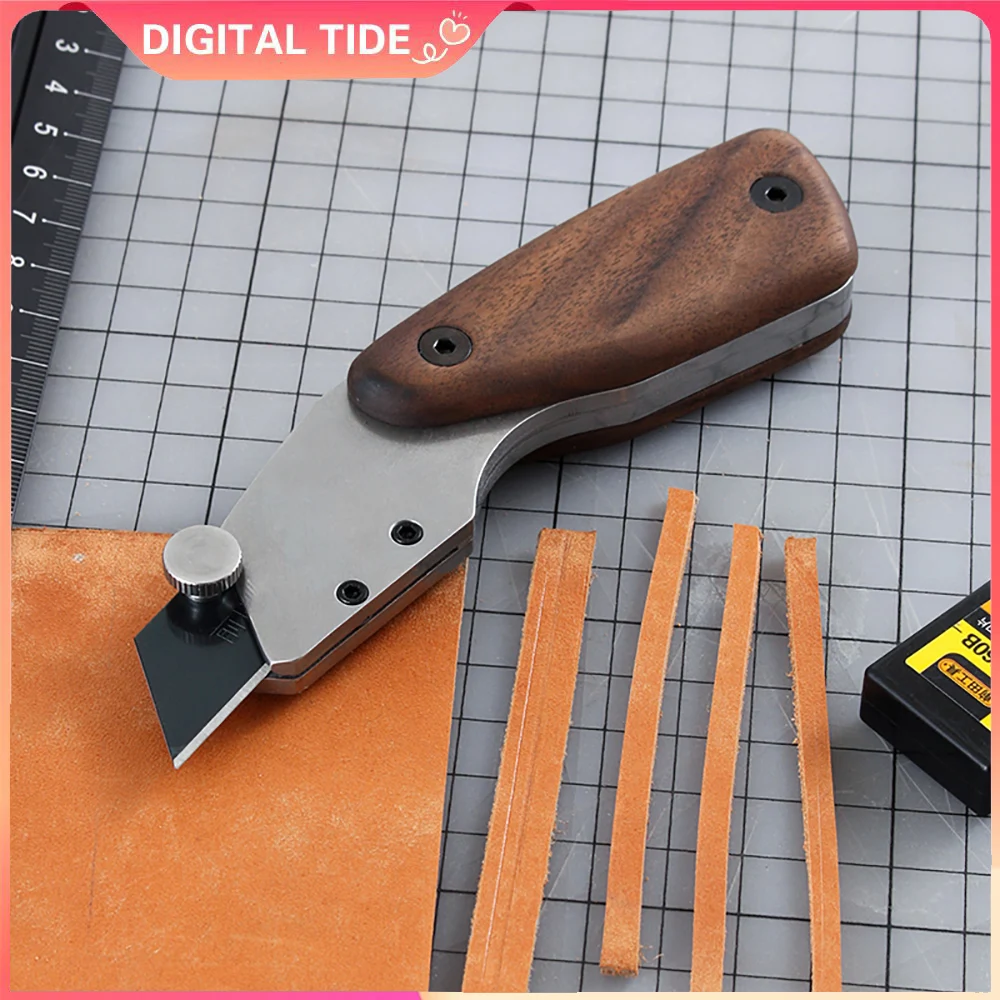Leather Cutting Knife Stainless Steel Handmade DIY Leather Goods Making Cutter With Black Walnut Handle and 10Pcs Blade
Leather Cutting Knife Stainless Steel Handmade DIY Leather Goods Making Cutter With Black Walnut Handle and 10Pcs Blade