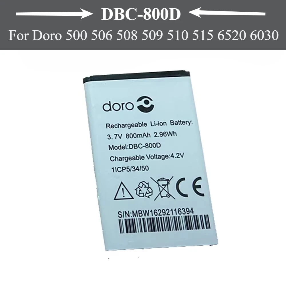 DBC-800D аккумулятор 3,7 В 800 мАч для Doro 500 506 508 509 510 515 6520 6030 аккумуляторы для беспроводного маршрутизатора реальная емкость 100%
DBC-800D аккумулятор 3,7 В 800 мАч для Doro 500 506 508 509 510 515 6520 6030 аккумуляторы для беспроводного маршрутизатора реальная емкость 100%