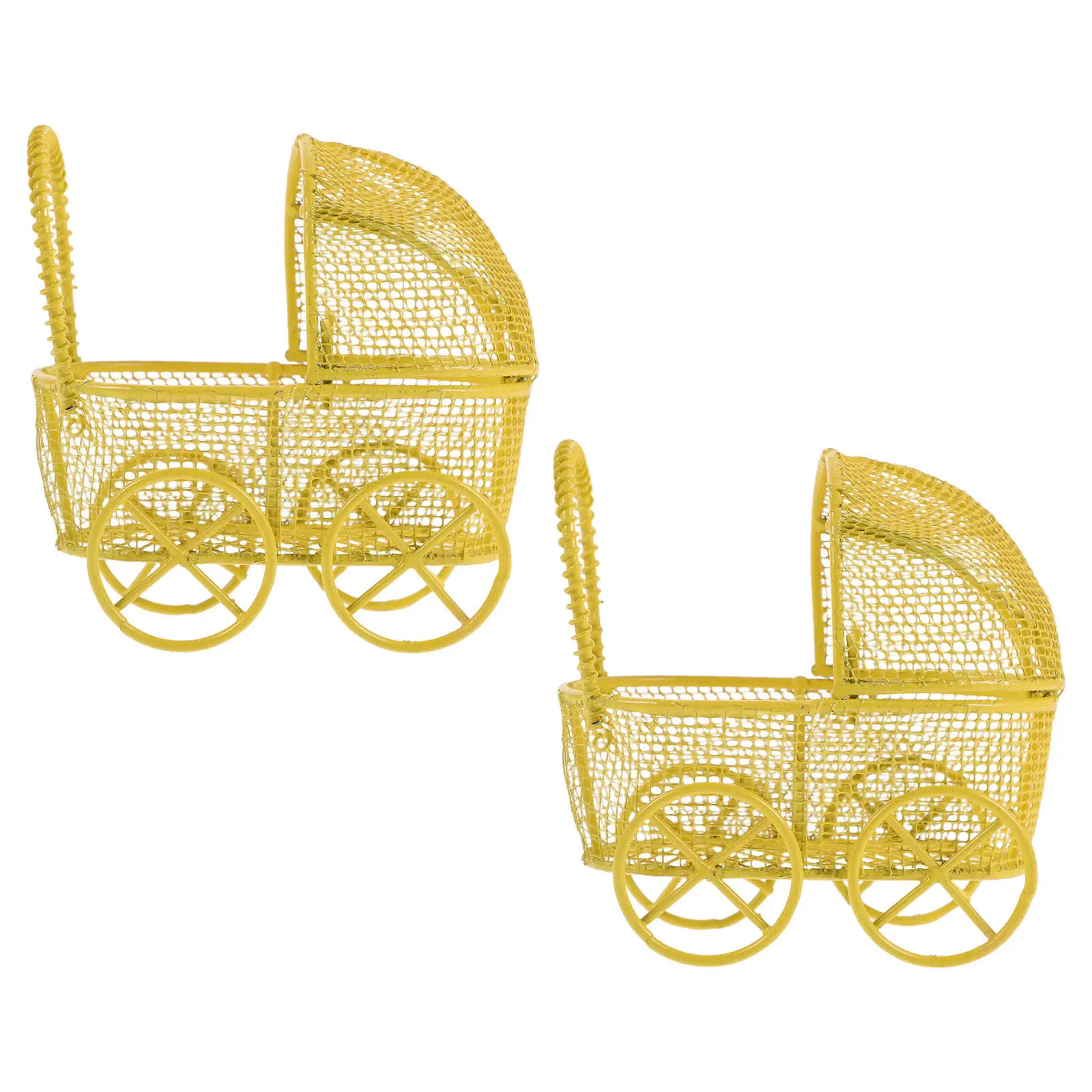 2Pcs Stroller Metal Vintage Pram Simulation Carriage Baby Shower Basket Centerpiece Candy Serving Mini Trolley Basket
2Pcs Stroller Metal Vintage Pram Simulation Carriage Baby Shower Basket Centerpiece Candy Serving Mini Trolley Basket