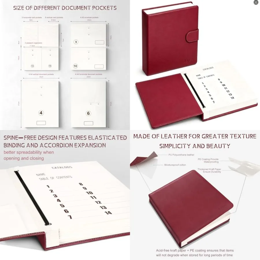Important Document Organizer Binder with Expanding File Folder, Folders with Pockets for Important Papers, Birth Certificates a
Important Document Organizer Binder with Expanding File Folder, Folders with Pockets for Important Papers, Birth Certificates a