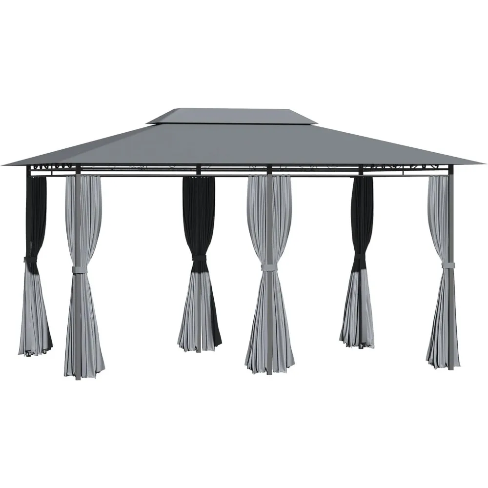 10' x 13' Patio Gazebo, Outdoor Gazebo Canopy Shelter with Curtains, Vented Roof, Steel Frame for Garden, Lawn, Backyar
10' x 13' Patio Gazebo, Outdoor Gazebo Canopy Shelter with Curtains, Vented Roof, Steel Frame for Garden, Lawn, Backyar