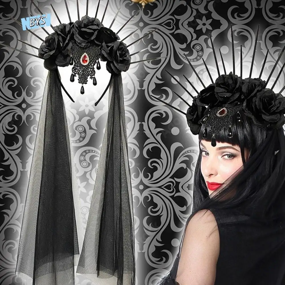 Ретро сетчатая повязка на голову на Хэллоуин, готическая вуаль со стразами, черная длинная повязка для волос невесты, дом с привидениями
Ретро сетчатая повязка на голову на Хэллоуин, готическая вуаль со стразами, черная длинная повязка для волос невесты, дом с привидениями