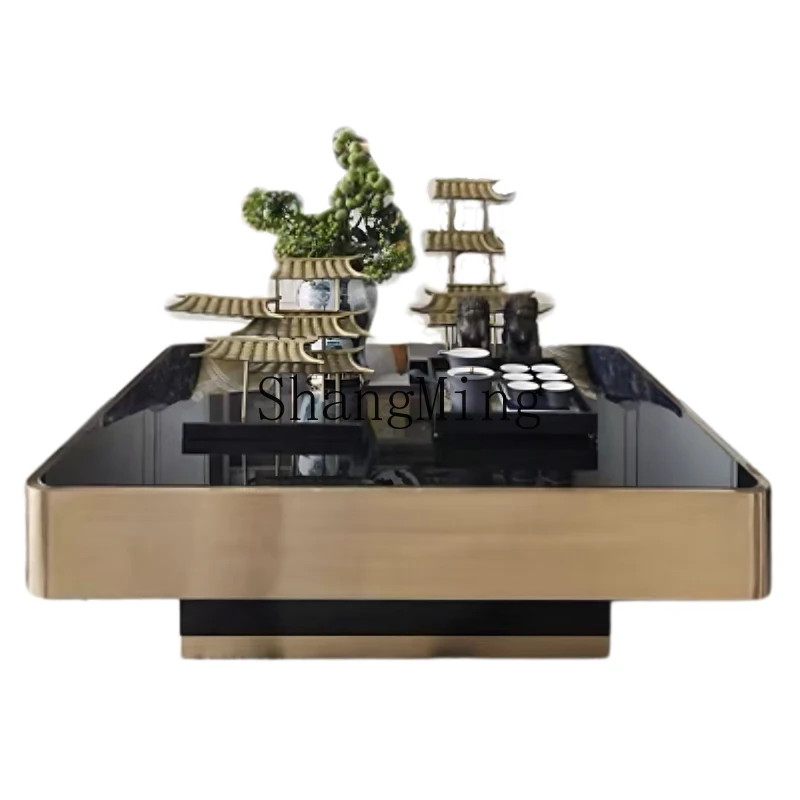 ZYH household light luxury stainless steel two-color marble coffee table living room small apartment modern simple square
ZYH household light luxury stainless steel two-color marble coffee table living room small apartment modern simple square