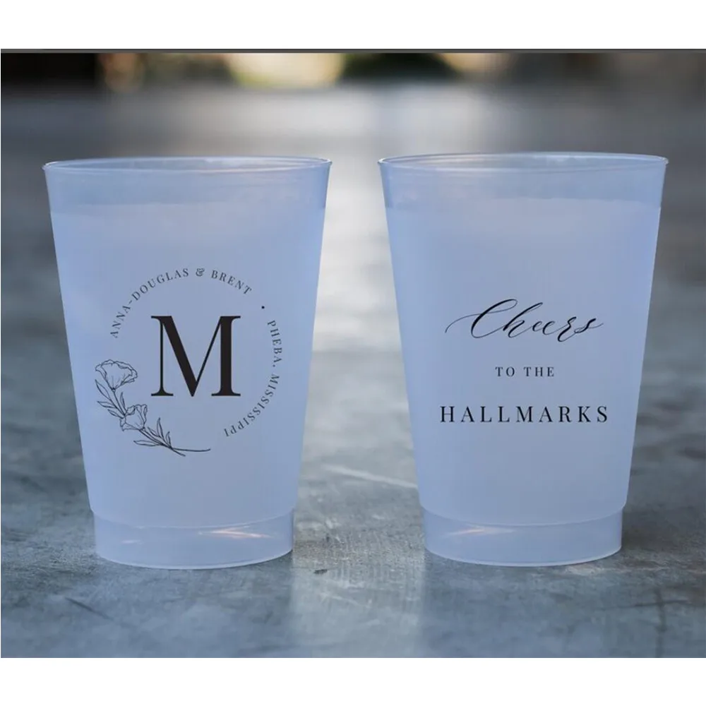 Customized Frosted Shatterproof Flex Cups, Personalized Wedding Favor Cups, Wedding Favors
Customized Frosted Shatterproof Flex Cups, Personalized Wedding Favor Cups, Wedding Favors