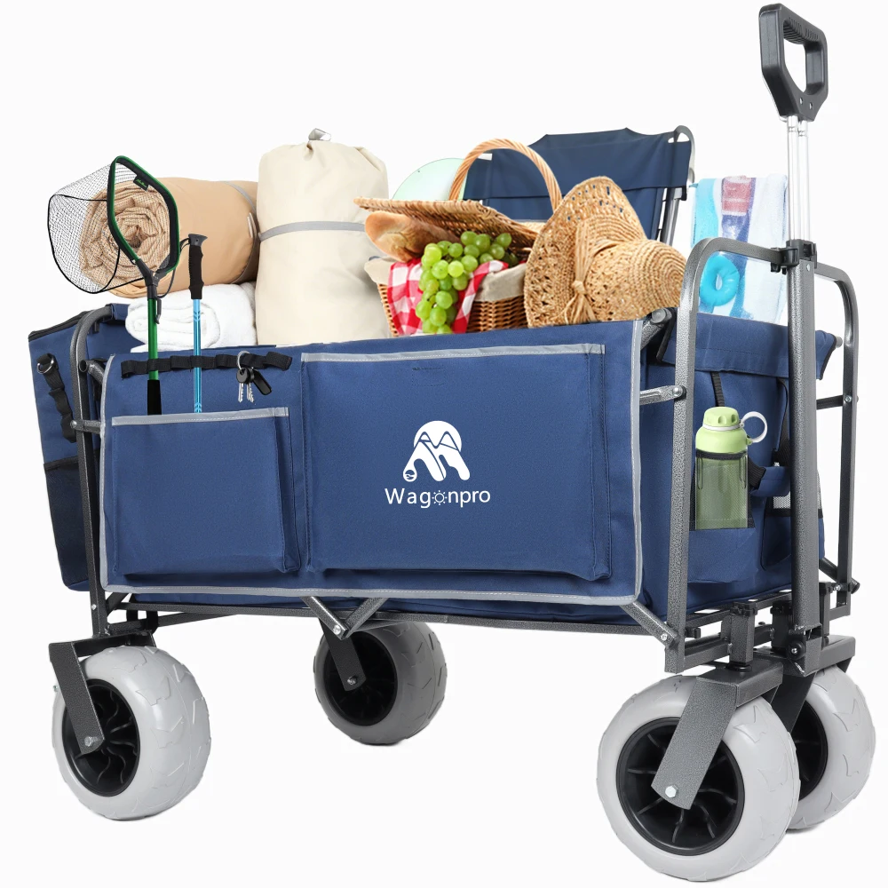 Beach Wagon Big Sand Wheels,500lbs Capacity-Patented All Terrain Steel Frame,9''Pneumatic Tires,Collapsible,Strap&Bag,Dark Blue
Beach Wagon Big Sand Wheels,500lbs Capacity-Patented All Terrain Steel Frame,9''Pneumatic Tires,Collapsible,Strap&Bag,Dark Blue