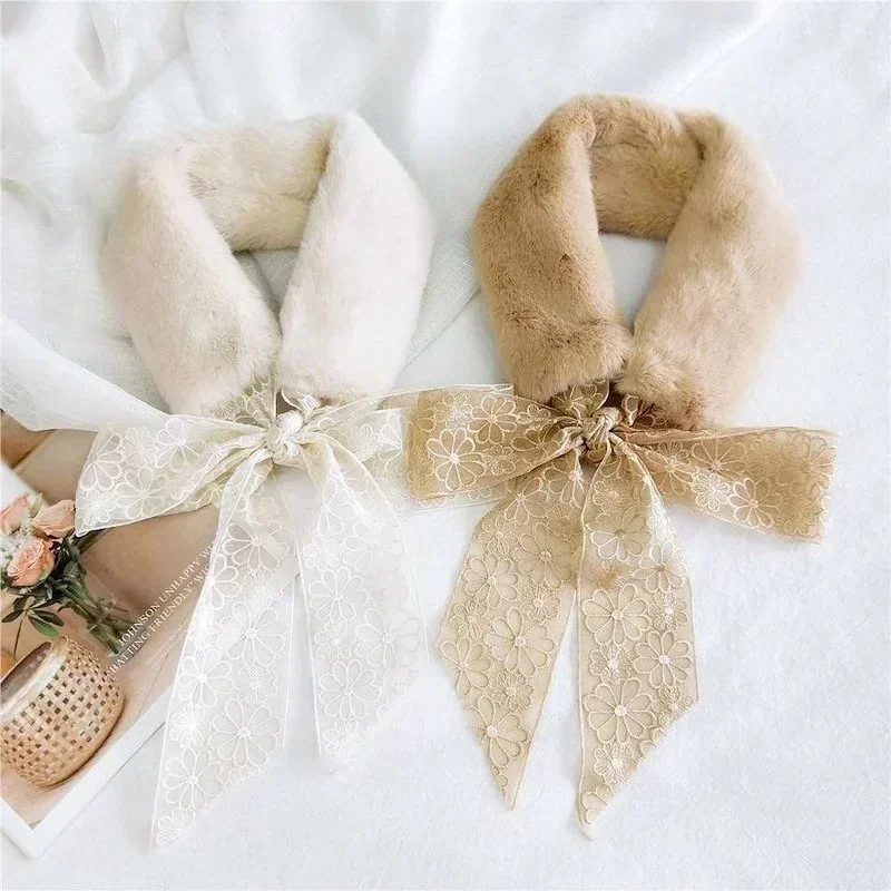 2024 New Winter Korean Fur Collar Bow Scarf Woman Long Ribbon Warm Windproof Neck Fashion Lace Fake Collar
2024 New Winter Korean Fur Collar Bow Scarf Woman Long Ribbon Warm Windproof Neck Fashion Lace Fake Collar