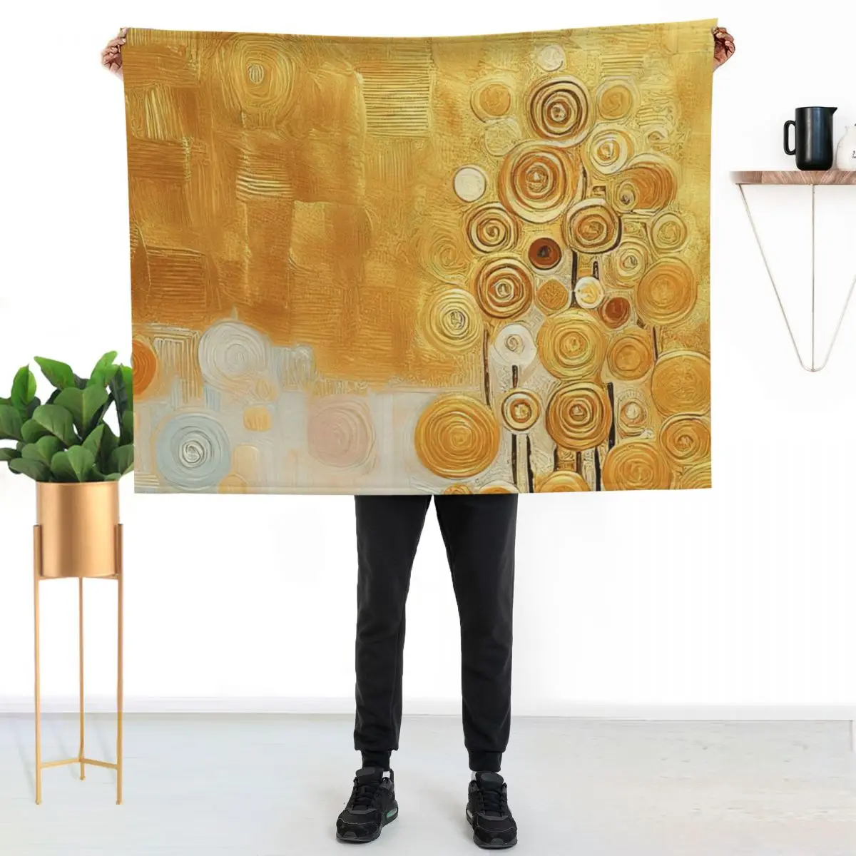 Gustav Klimt Gold Flowers Throw Blanket Soft Sherpa Fleece Warm Blanket for Winter
Gustav Klimt Gold Flowers Throw Blanket Soft Sherpa Fleece Warm Blanket for Winter