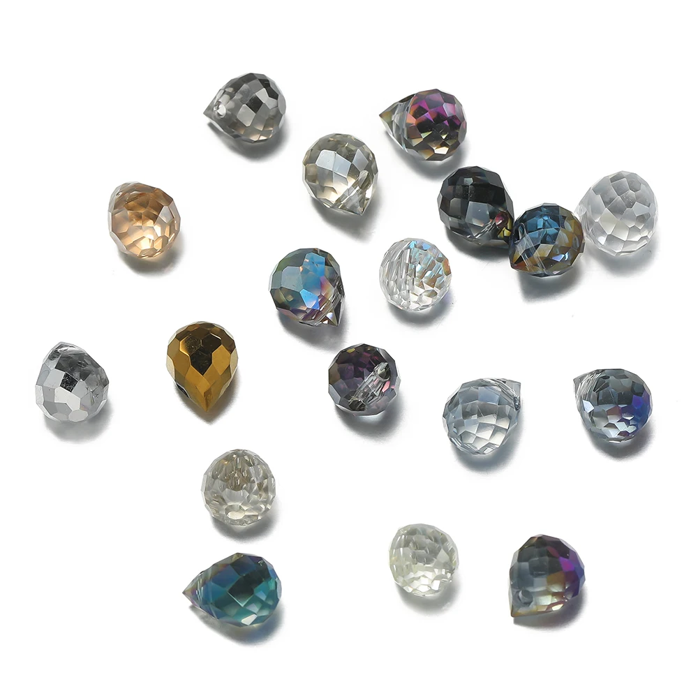 10Pcs 6×7mm Crystal Droplet Shaped Glass Spacer Loose Beads for Handmade Earring Bracelet Jewelry Necklaces DIY Making
10Pcs 6×7mm Crystal Droplet Shaped Glass Spacer Loose Beads for Handmade Earring Bracelet Jewelry Necklaces DIY Making