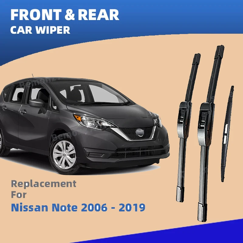 LHD Front Rear Windshield Wiper Blades For Nissan Note E11 E12 MK1 MK2 2006-2019 Windscreen Accessories 2018 2019 2020 2021 2022
LHD Front Rear Windshield Wiper Blades For Nissan Note E11 E12 MK1 MK2 2006-2019 Windscreen Accessories 2018 2019 2020 2021 2022