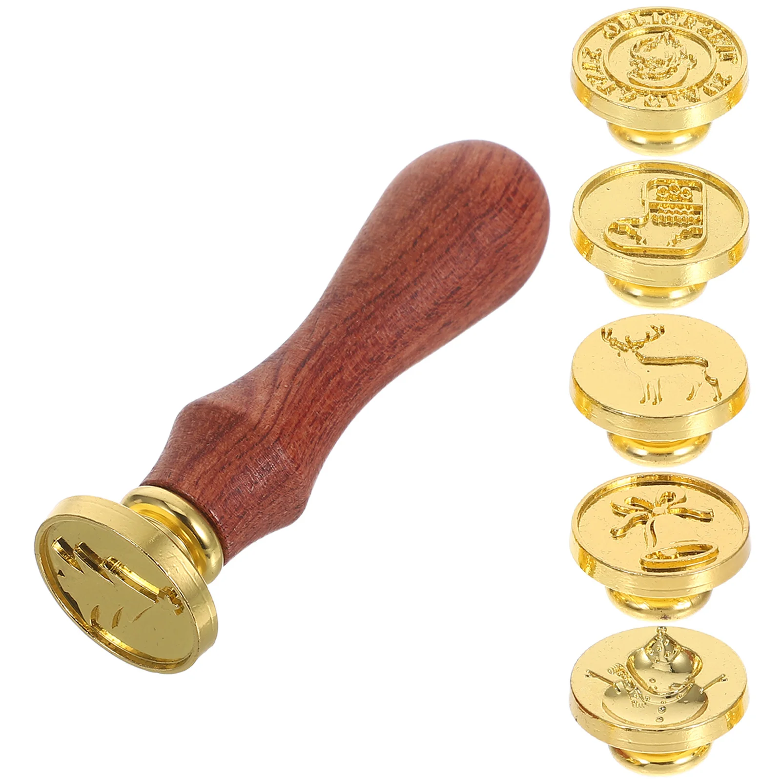 1Set European Wax Seal Kit Alloy Heads Wooden Handle Retro Sealing Wax for Christmas Invitations Holiday Greeting 
1Set European Wax Seal Kit Alloy Heads Wooden Handle Retro Sealing Wax for Christmas Invitations Holiday Greeting