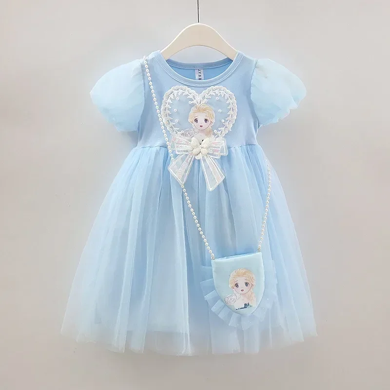 2-piece Cartoon Anime Princess Dress Children's Fluffy Dress Imitation Pearl Chain Bag Set Lace Children's Birthday Dress Kids
2-piece Cartoon Anime Princess Dress Children's Fluffy Dress Imitation Pearl Chain Bag Set Lace Children's Birthday Dress Kids