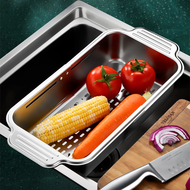 Adjustable Sink Drain Basket Stainless Steel Tableware Drying Rack Bowl Dish Drainer Telescopic Vegetable Fruit Washing Basket
Adjustable Sink Drain Basket Stainless Steel Tableware Drying Rack Bowl Dish Drainer Telescopic Vegetable Fruit Washing Basket