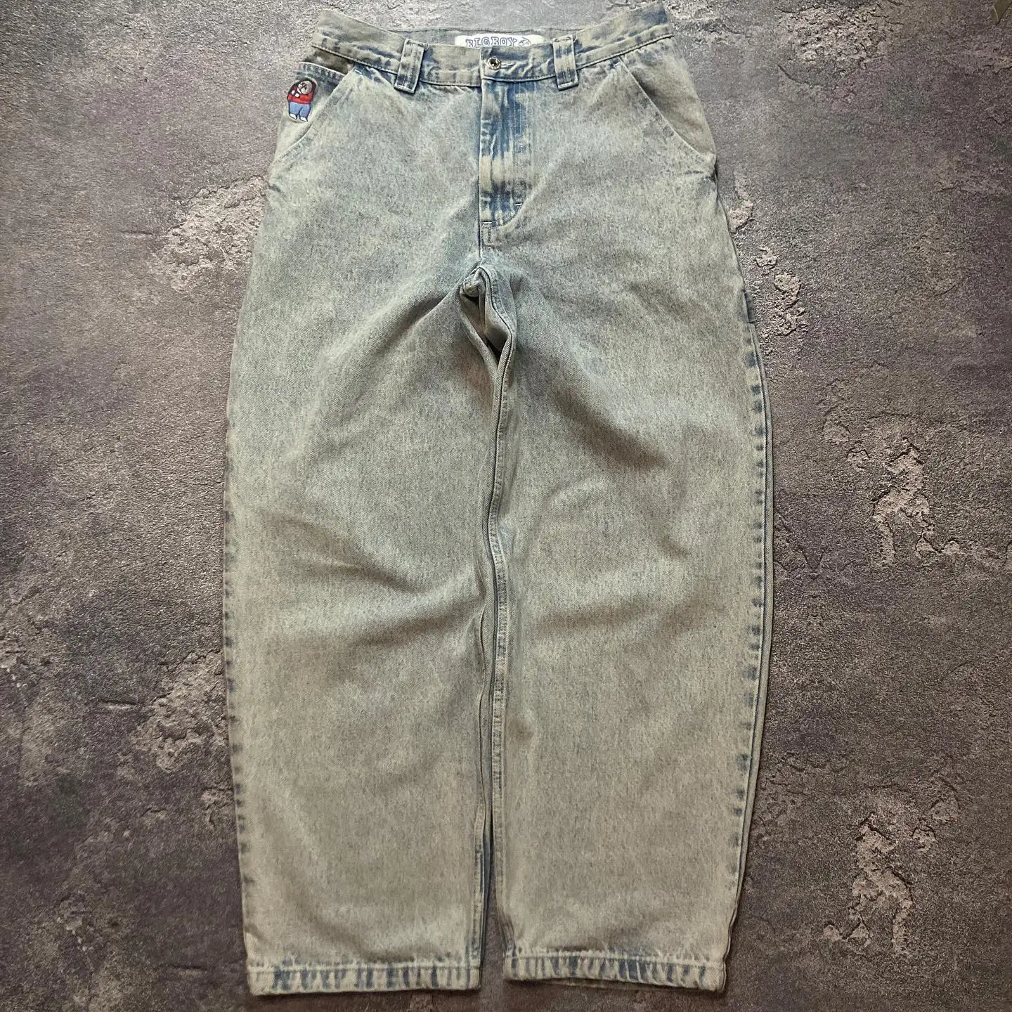 Hip Hop Big Boy Jeans Y2K Pants Streetwear Gothic Cartoon Embroidery Retro Blue Baggy Jeans Punk Rock High Waist Wide Trouser
Hip Hop Big Boy Jeans Y2K Pants Streetwear Gothic Cartoon Embroidery Retro Blue Baggy Jeans Punk Rock High Waist Wide Trouser