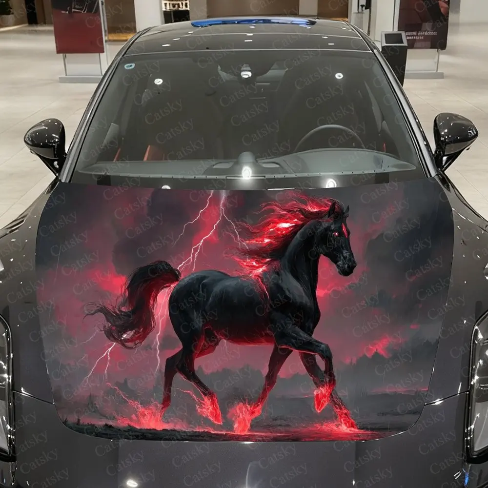 Crimson Thunder Ash-Hooved Black Steed Car Vinyl Wrap, PVC Waterproof Car Hood Sticker, Self-Adhesive Scratch-Resistant Stickers
Crimson Thunder Ash-Hooved Black Steed Car Vinyl Wrap, PVC Waterproof Car Hood Sticker, Self-Adhesive Scratch-Resistant Stickers