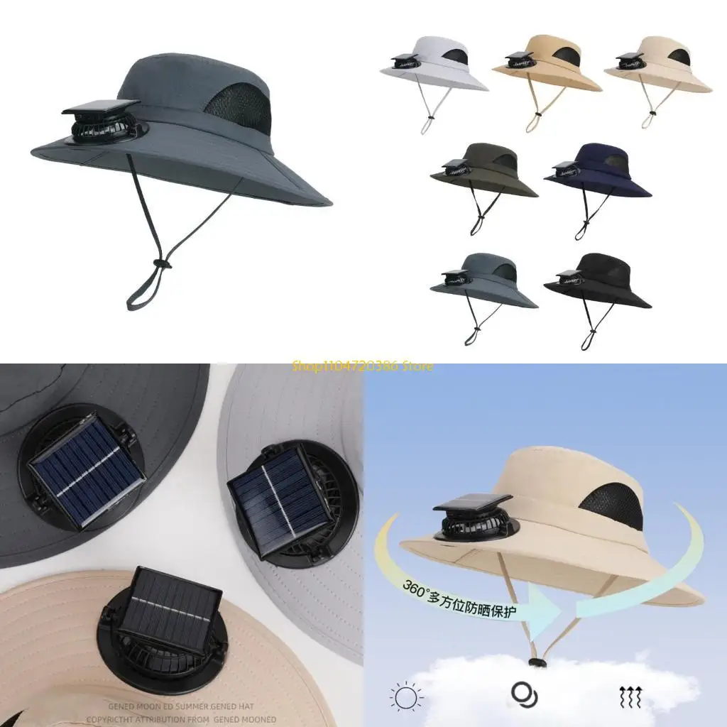 K0EA Unisex Solar Operated Cooling Fan Hat Wide Brim Breathable Mesh Outdoor Summer
K0EA Unisex Solar Operated Cooling Fan Hat Wide Brim Breathable Mesh Outdoor Summer