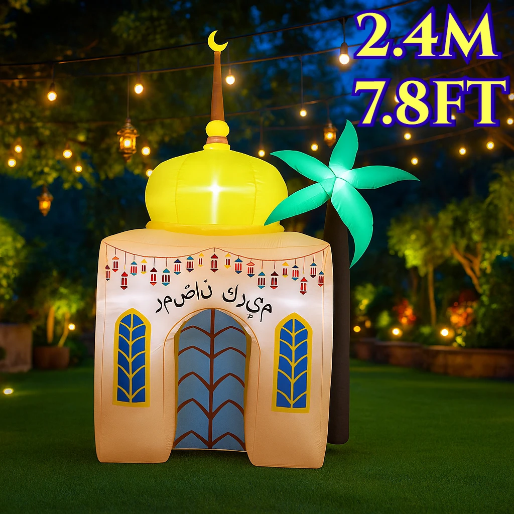 2.4M/8FT Ramadan Holiday DIY Decorations Inflatable Muslim/Islamic Ramadan Coconut Tree Castle LED Lights Eid Party Diy Decor
2.4M/8FT Ramadan Holiday DIY Decorations Inflatable Muslim/Islamic Ramadan Coconut Tree Castle LED Lights Eid Party Diy Decor