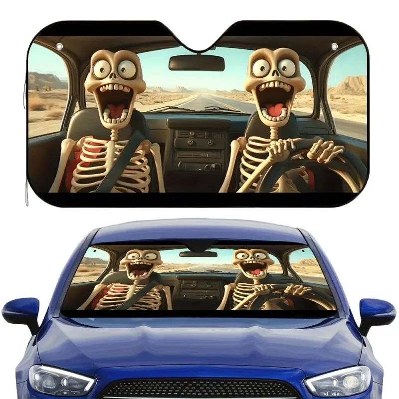 Funny Skull Car Windshield Sun Shade Anti UV Front Sun Protector Blocker for Summer Travel Accessory
Funny Skull Car Windshield Sun Shade Anti UV Front Sun Protector Blocker for Summer Travel Accessory
