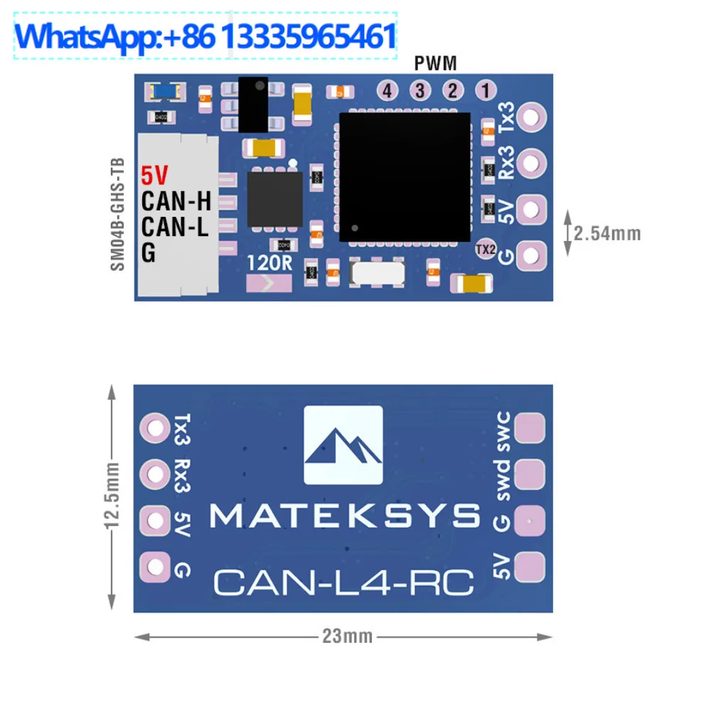 MATEK AP_PERIPH CAN RC INPUT ADAPTER CAN-L4-RC Input Adapter
MATEK AP_PERIPH CAN RC INPUT ADAPTER CAN-L4-RC Input Adapter
