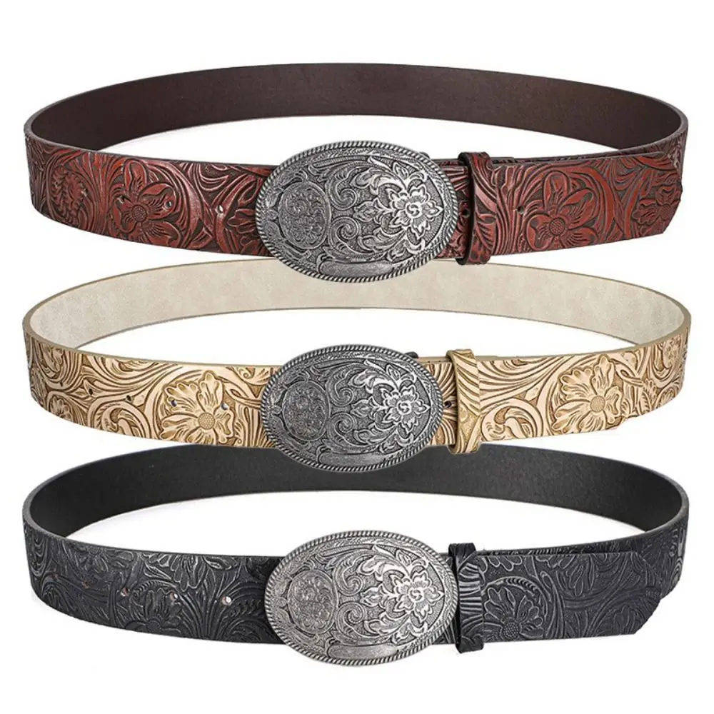 Luxury PU Leather Western Cowboy Belt Retro Vintage Carved Buckle Embossed Belt Y2K Punk Rock Jeans Pants Belt For Man Women
Luxury PU Leather Western Cowboy Belt Retro Vintage Carved Buckle Embossed Belt Y2K Punk Rock Jeans Pants Belt For Man Women