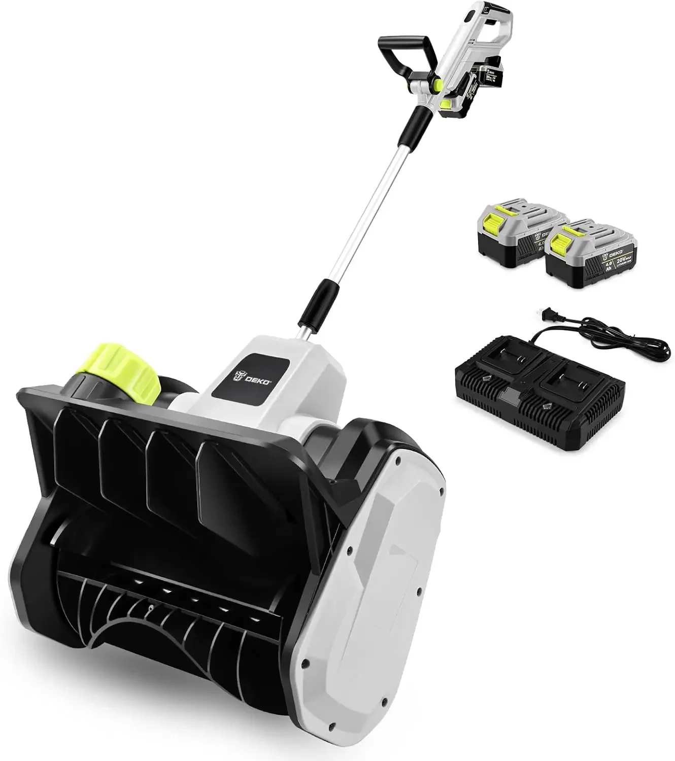 40V Cordless Electric Snow Shovel, 14 Inch Battery Powered Snow Blower with 4.0Ah Battery & 1000W Brushless Motor, 21FT Throw Di
40V Cordless Electric Snow Shovel, 14 Inch Battery Powered Snow Blower with 4.0Ah Battery & 1000W Brushless Motor, 21FT Throw Di
